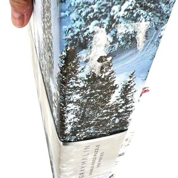 Gray Malin Skiing Winter Double-Sided Puzzle 500 Pieces With Postcards - Picture 8 of 14